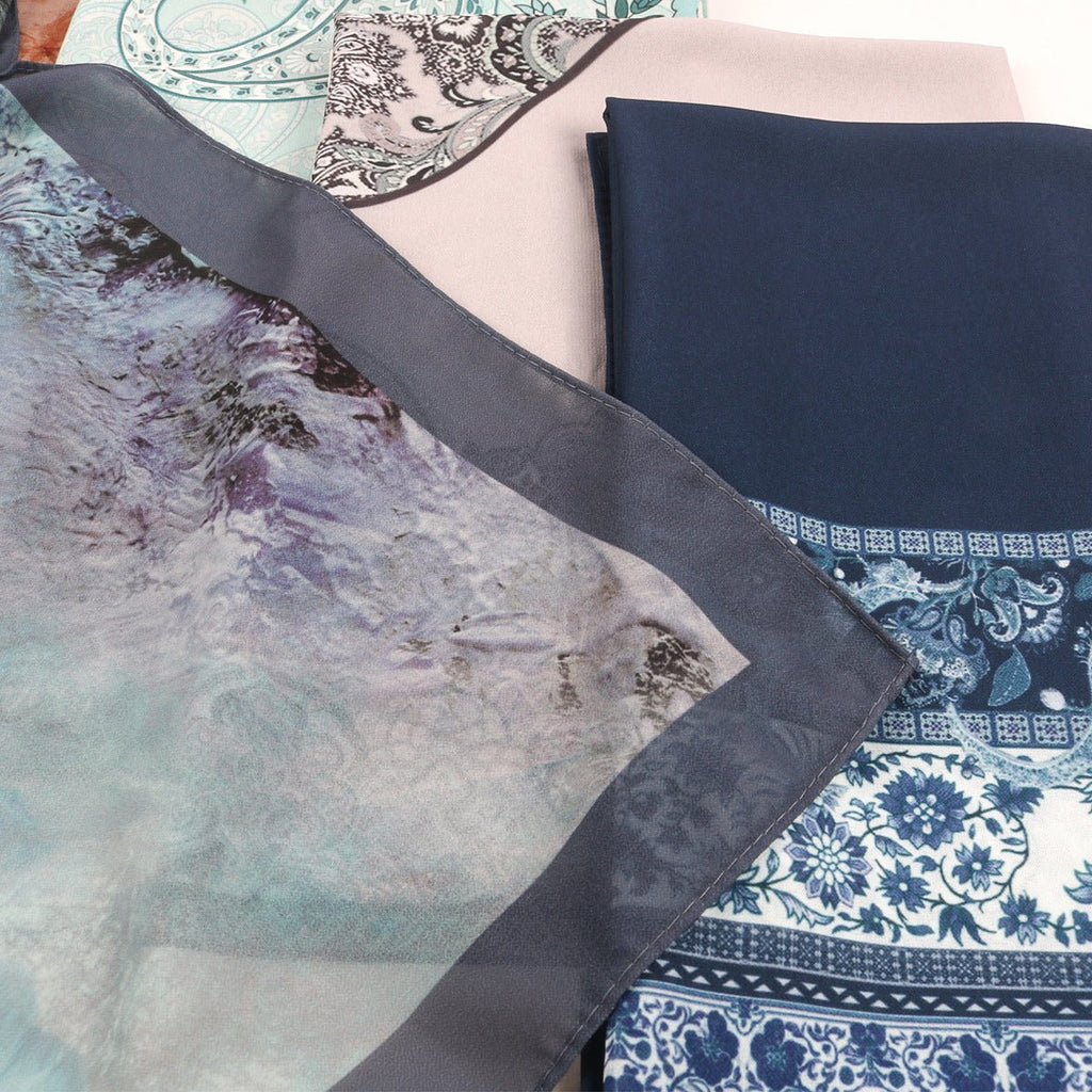 Mariam's Collection Elegant Printed Chiffon Hijab Scarf Bohemian Style Breathable Sun Protection Wrap (MH136) — product category context