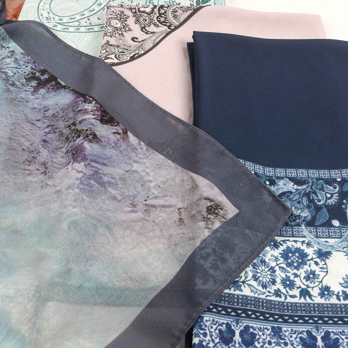 Mariam's Collection Elegant Printed Chiffon Hijab Scarf Bohemian Style Breathable Sun Protection Wrap (MH136) — product category context