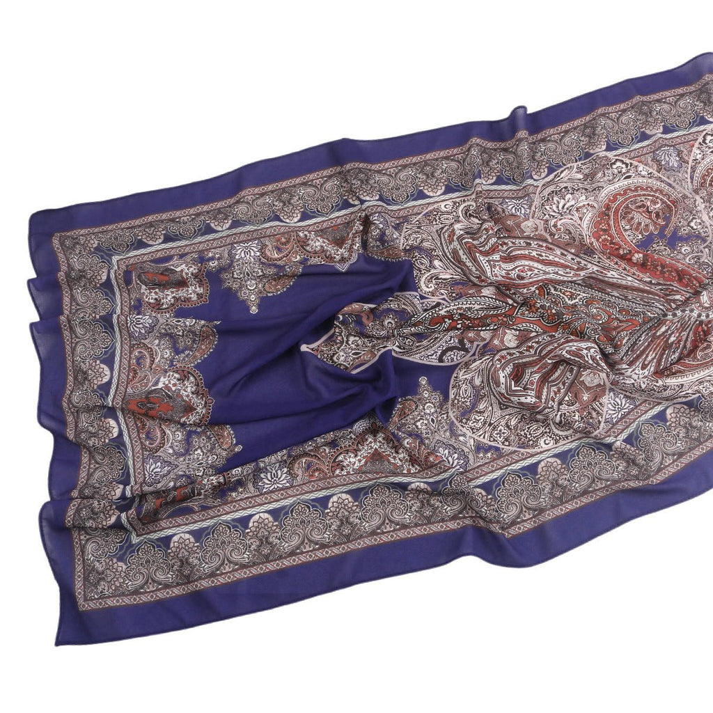 Mariam's Collection Elegant Printed Chiffon Hijab Scarf Bohemian Style Breathable Sun Protection Wrap (MH136) — main product 