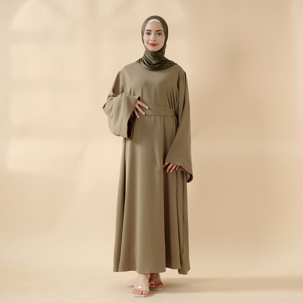 Mariam's Collection Elegant Solid Color Abaya For Muslimahs (MA036) — main product shot