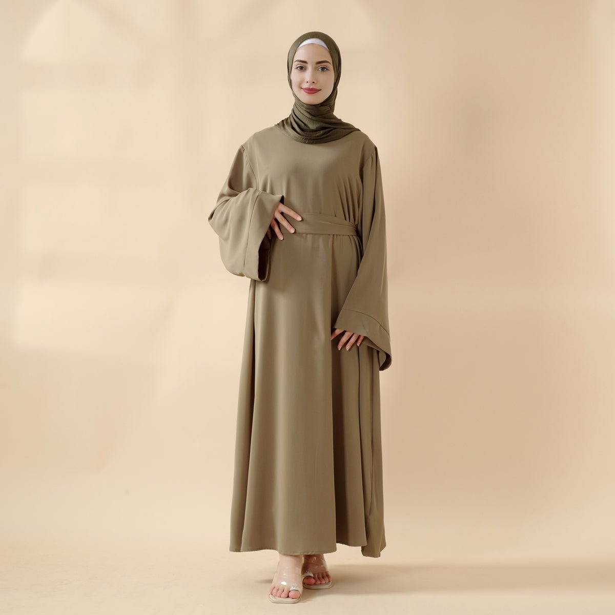 Mariam's Collection Elegant Solid Color Abaya For Muslimahs (MA036) — main product shot