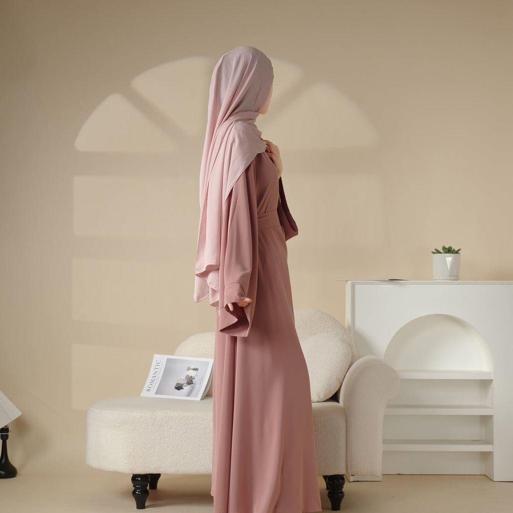 Mariam's Collection Elegant Solid Color Abaya For Muslimahs (MA036) — lifestyle context