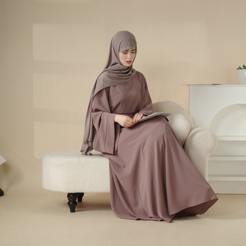 Mariam's Collection Elegant Solid Color Abaya For Muslimahs (MA036) — feature highlight