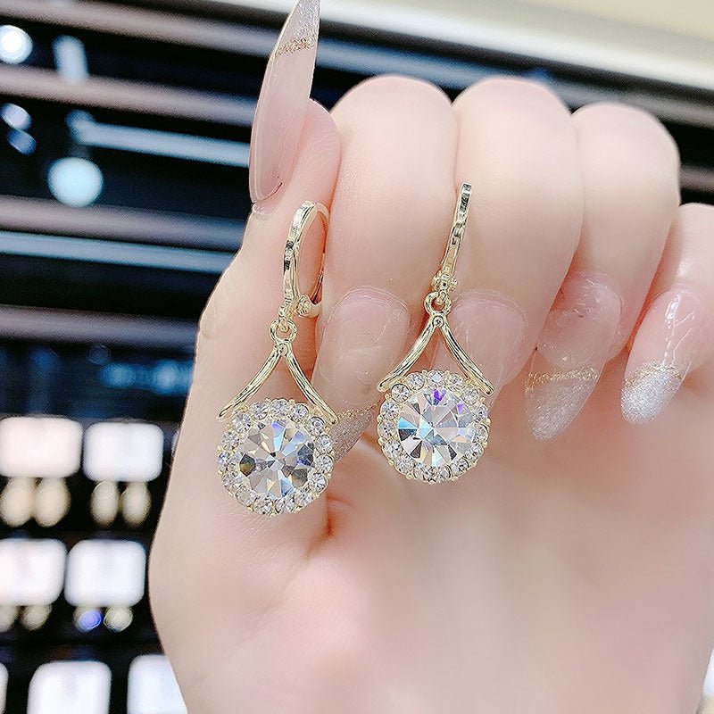 Mariam's Collection Elegant Sparkling Dangle  Rhinestone Earrings (MAC324) — main product shot