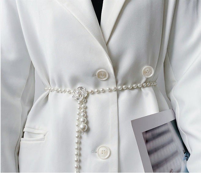 Mariam's Collection Elegant Versatile Pearl Cascade Waist Belt (MAC349) — detail shot 9