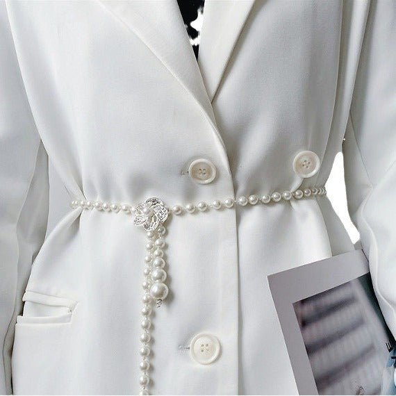 Mariam's Collection Elegant Versatile Pearl Cascade Waist Belt (MAC349) — detail shot 6