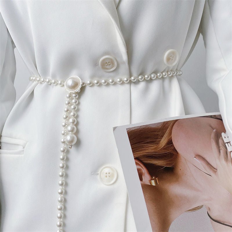 Mariam's Collection Elegant Versatile Pearl Cascade Waist Belt (MAC349) — detail shot 8