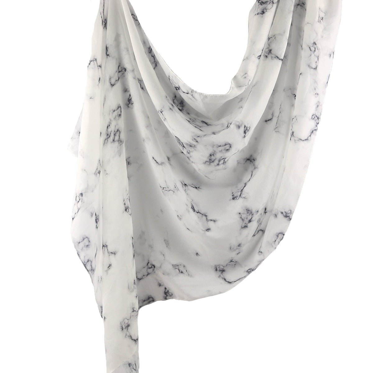 Mariam's Collection Elegant Watercolor Marble Print Headscarf Hijab (MH178) — comparison shot
