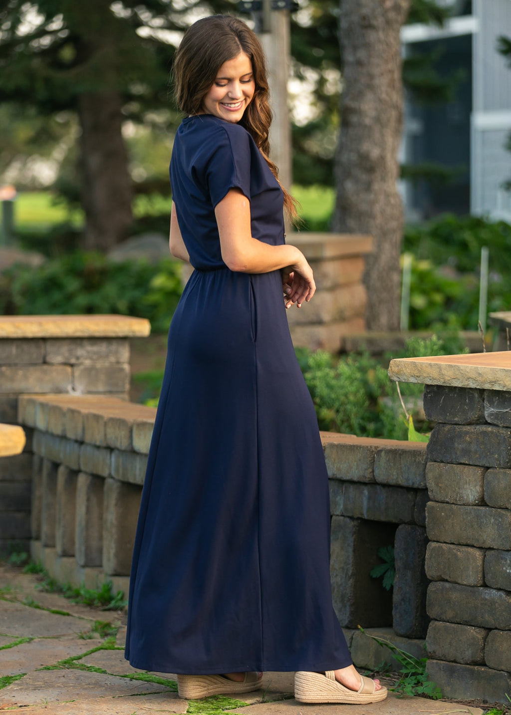 Inherit Co. Ella Navy Cinched Waist Maxi Dress — packaging
