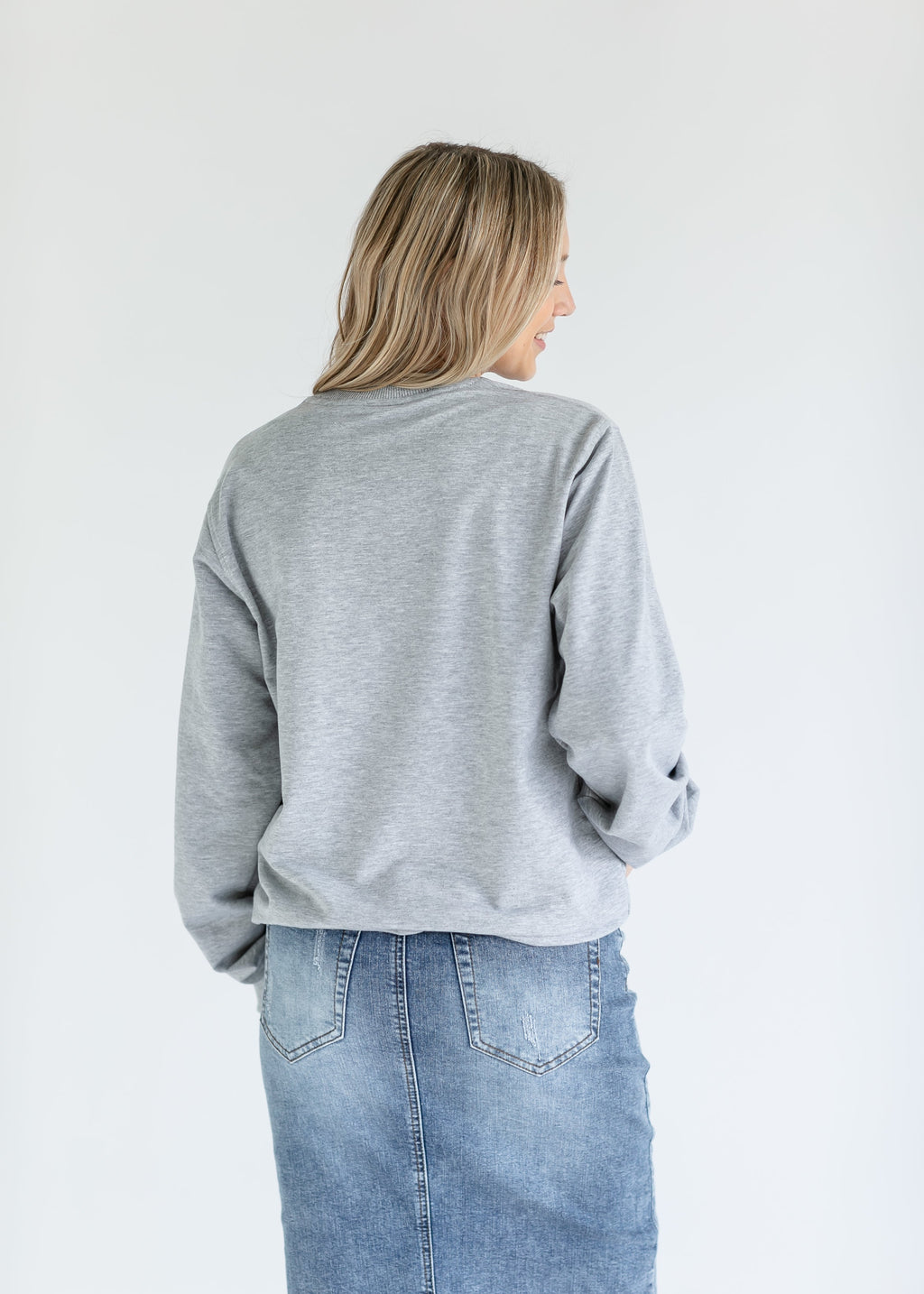 Inherit Co. Embossed Inherit Logo Crewneck Sweatshirt — alternative angle