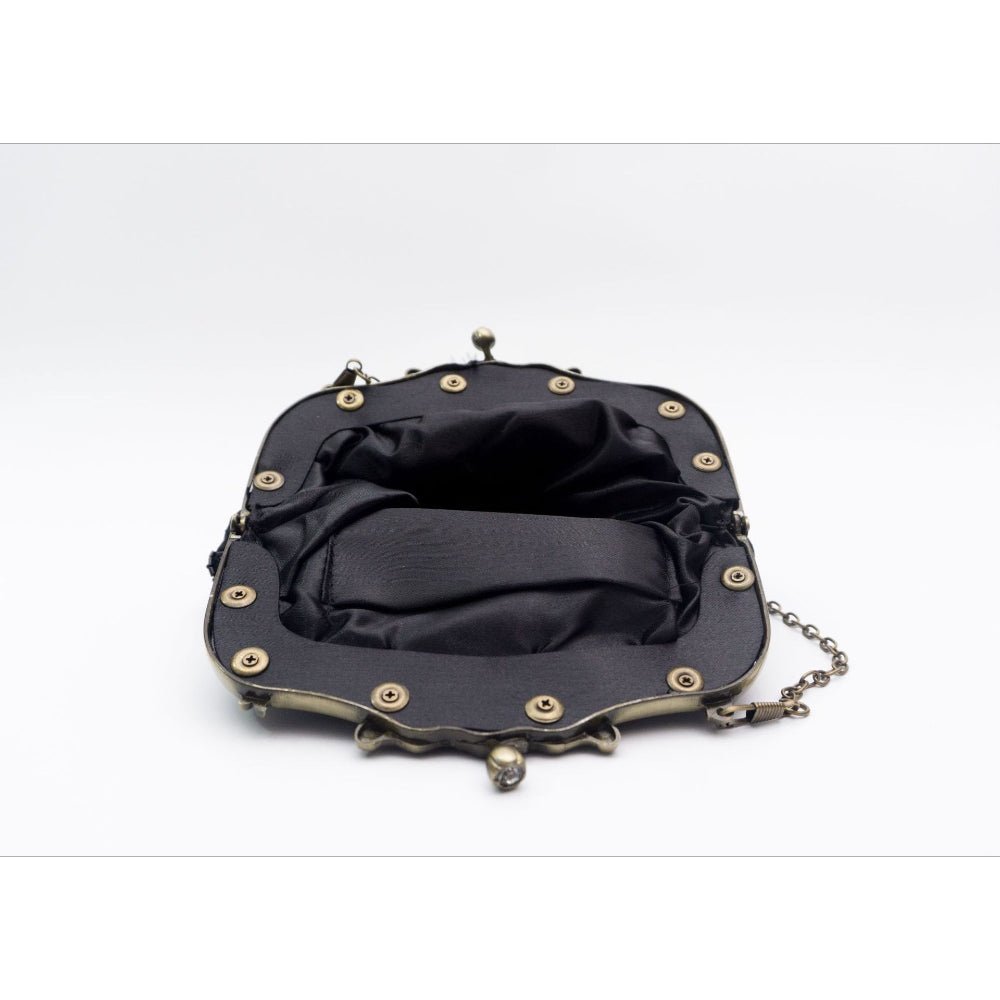 Mariam's Collection Embroidered Rose with Sequins Beads Evening Clutch Bag (MAC291) — lifestyle context