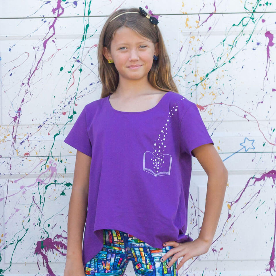 Princess Awesome & Boy Wonder Emily Dickinson Short Sleeve Shirt — Short Sleeve detail
