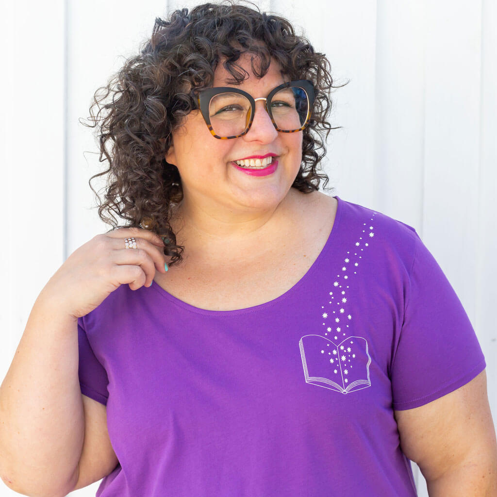 Princess Awesome & Boy Wonder Adult Emily Dickinson Short Sleeve Shirt — Short Sleeve detail