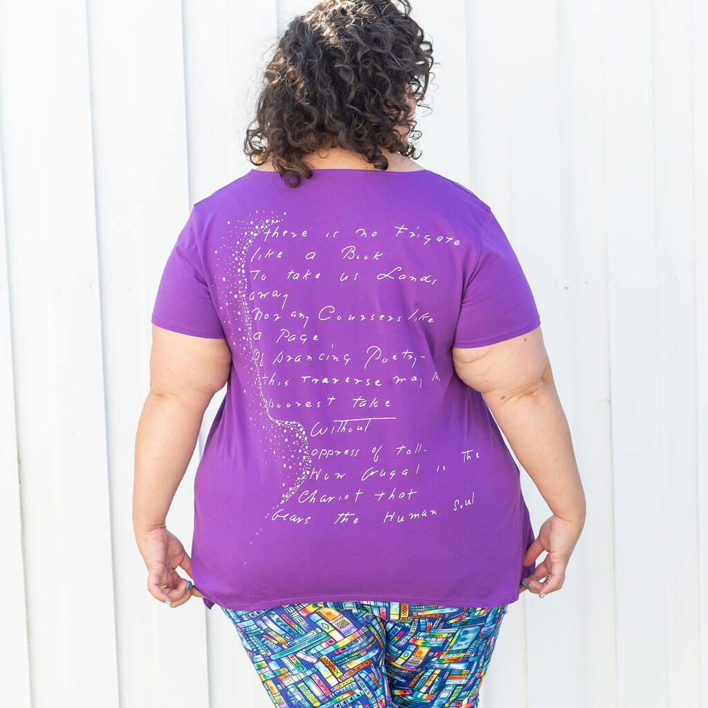 Princess Awesome & Boy Wonder Adult Emily Dickinson Short Sleeve Shirt — adult shirts category context