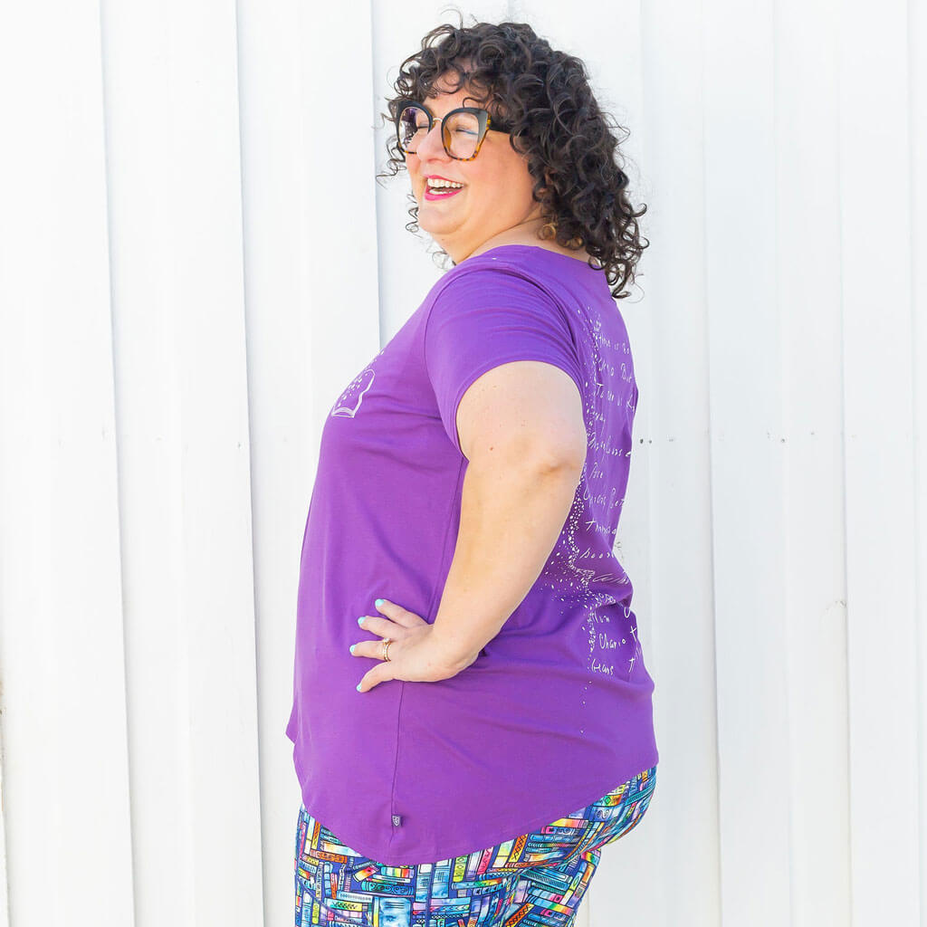 Princess Awesome & Boy Wonder Adult Emily Dickinson Short Sleeve Shirt — lifestyle worn / used context