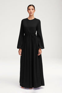 Emma Jersey Elastic Waist Maxi Dress - Black Clothing Veiled 