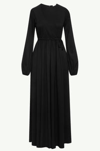 Emma Jersey Elastic Waist Maxi Dress - Black Clothing Veiled 