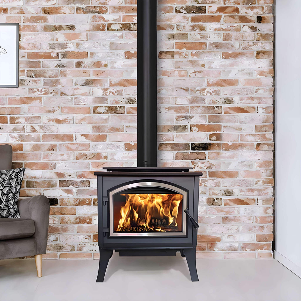 Empire Stove Gateway 2300 26-Inch Freestanding Metallic Black Wood Burning Fireplace [WB23FS] (SAK40618) – SAKSBY WHOLESALE, 