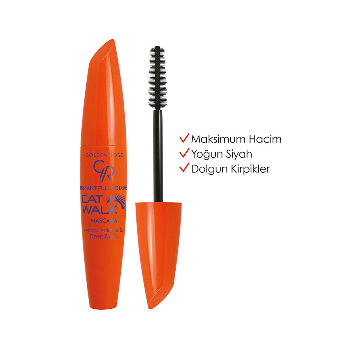 Golden Rose Instant Full Volume Cat Walk Mascara - Volumizing, Dramatic Lash Effect for Special Occasions