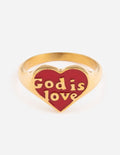 Elevated Faith Enamel God is Love Ring — main product shot