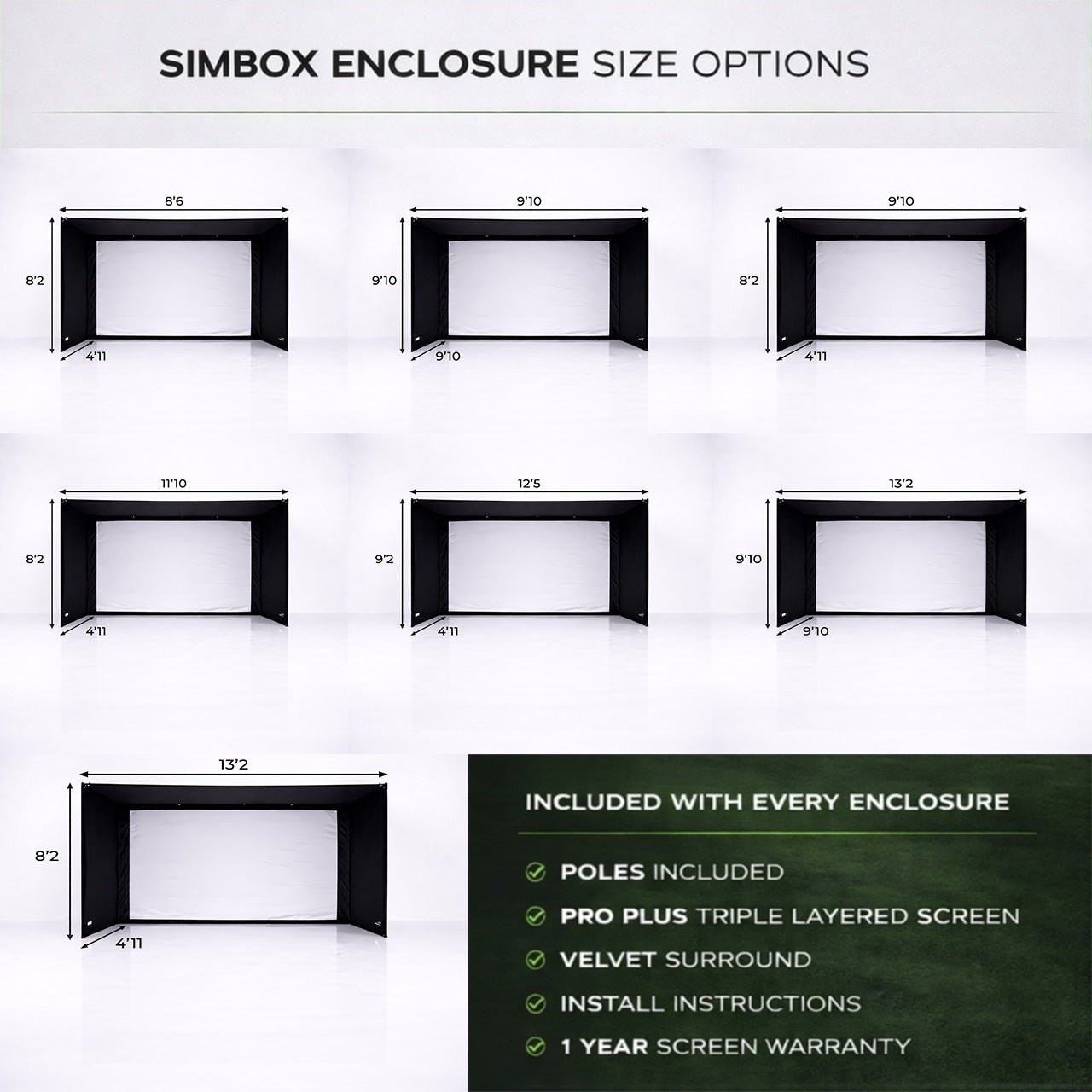 SimBox Golf Simulator Enclosure - 7 sizes available – GolfbaysUSA, view 4