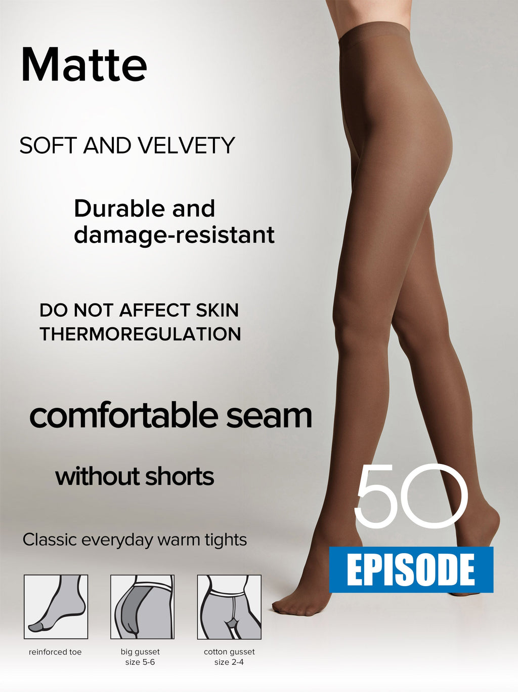 TheRanok.com Tights Conte Episode 50 Den - Microfibra Matte Opaque — lifestyle context