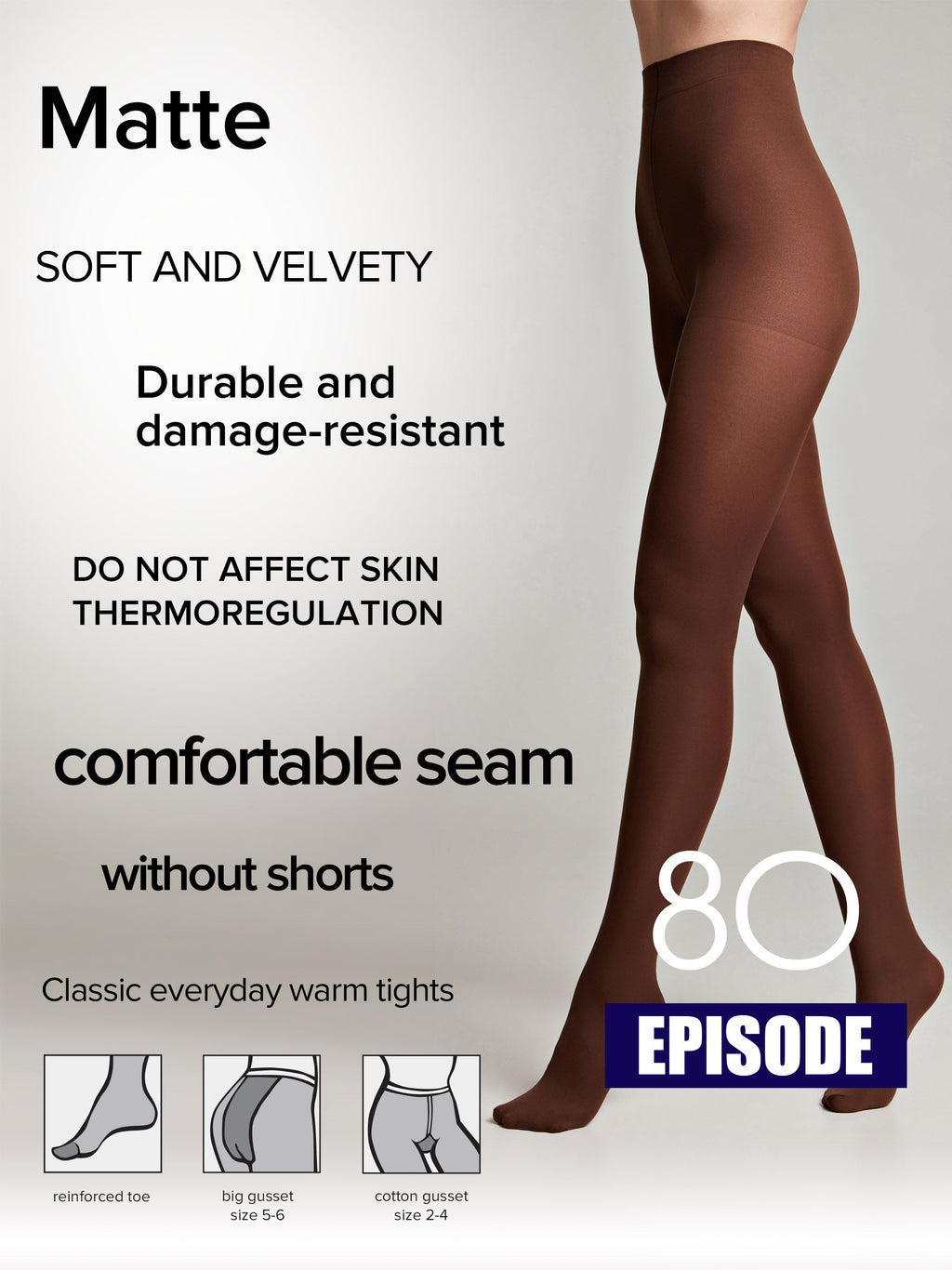 TheRanok.com Tights Conte Episode 80 Den - Microfibra Matte Opaque — packaging
