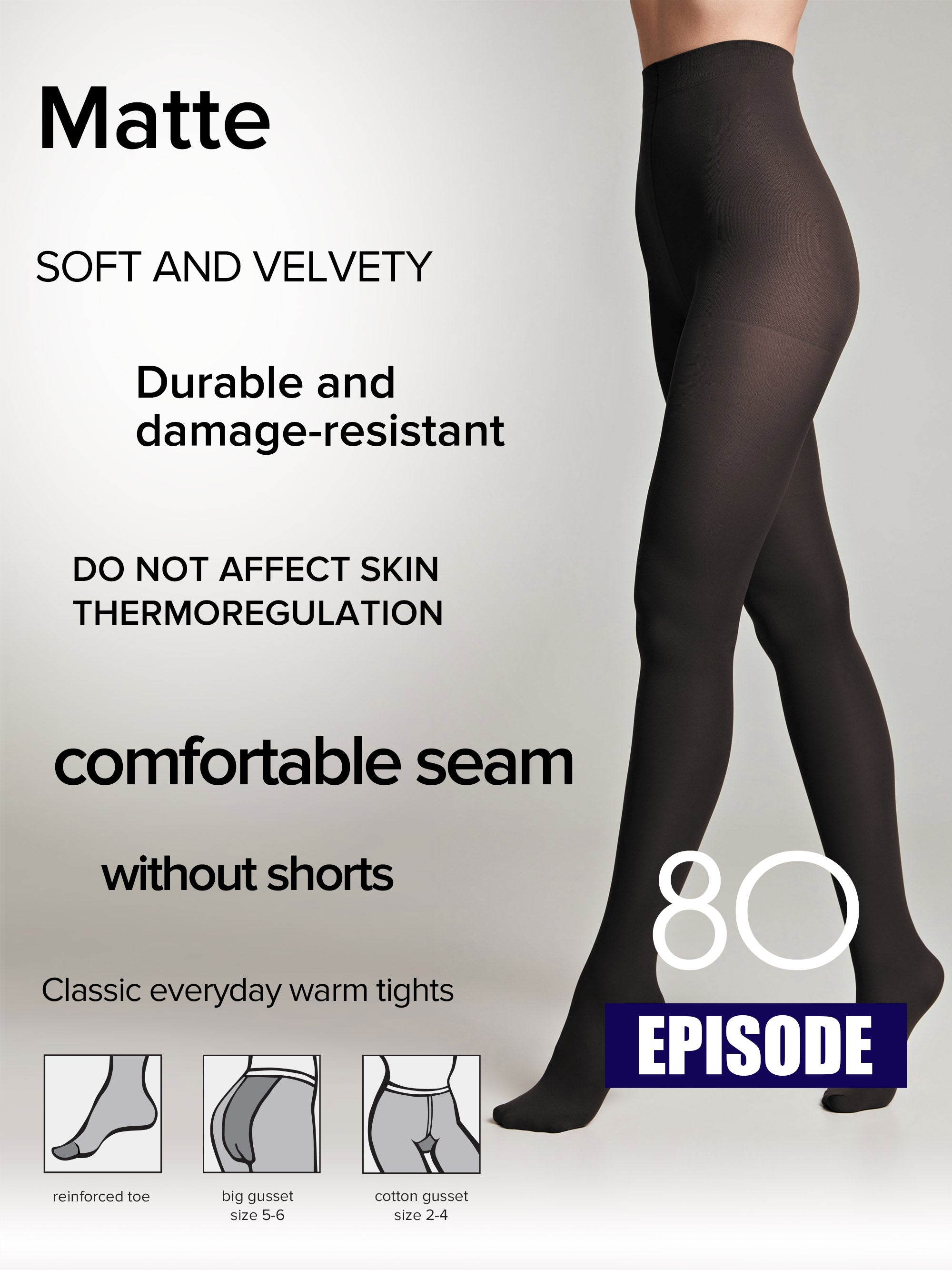 TheRanok.com Tights Conte Episode 80 Den - Microfibra Matte Opaque — lifestyle context