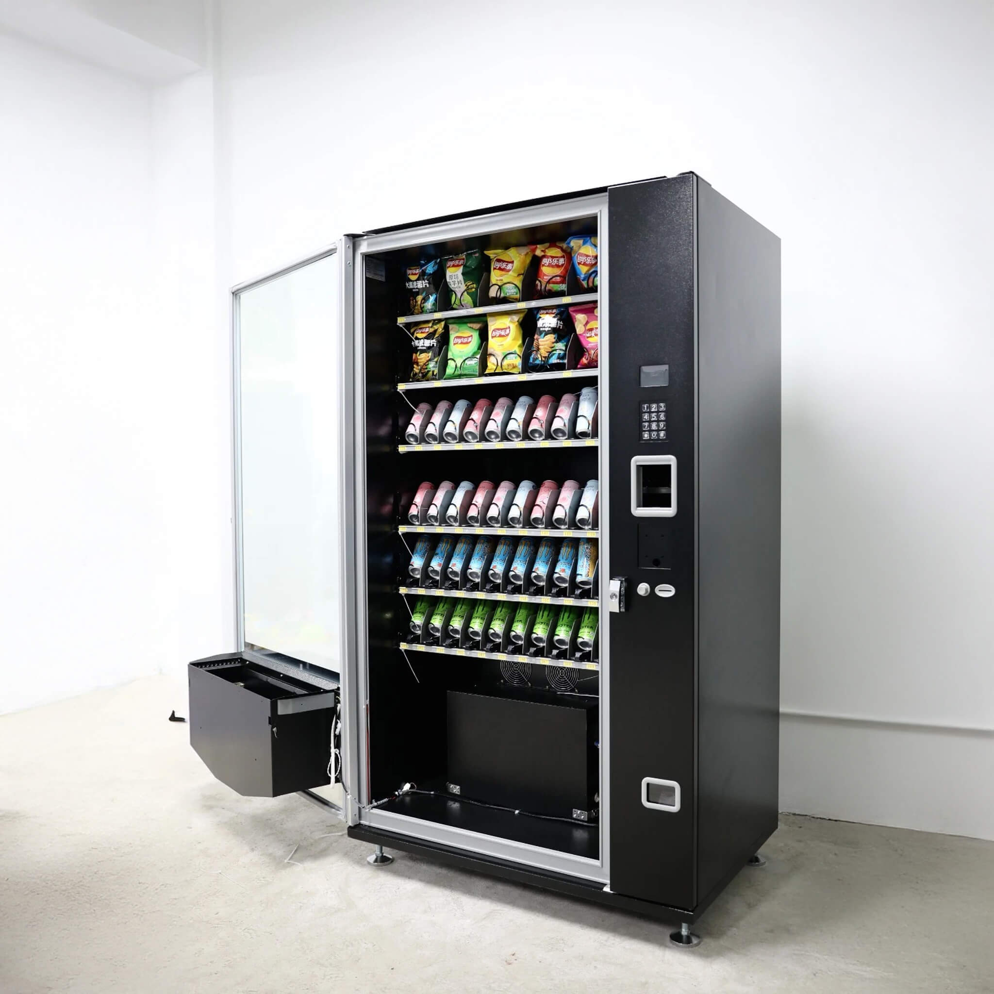 Epx Extra Large 6FT Snacks And Drinks Combo Vending Machine With Dual Zone Refrigeration And Bill Acceptor [EP-G660] (SAK1296