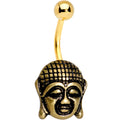 BodyCandy Gold Tone Anodized Ancient Buddha Belly Ring — main product shot