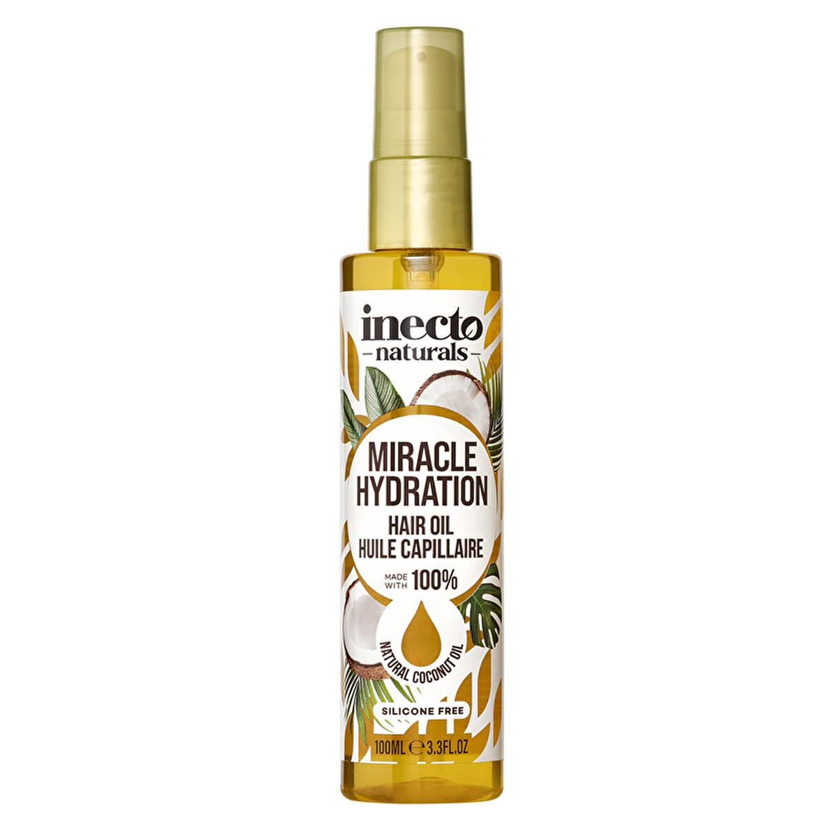 Inecto Coconut Oil Hair Oil: Vegan Dry Hair Treatment, Frizz Control & Intense Moisture (3.38 fl oz)