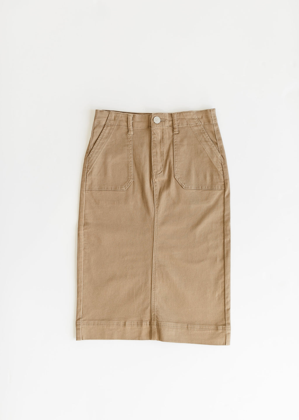 Inherit Co. Erica Cotton Twill Midi Skirt - FINAL SALE — fabric or material detail