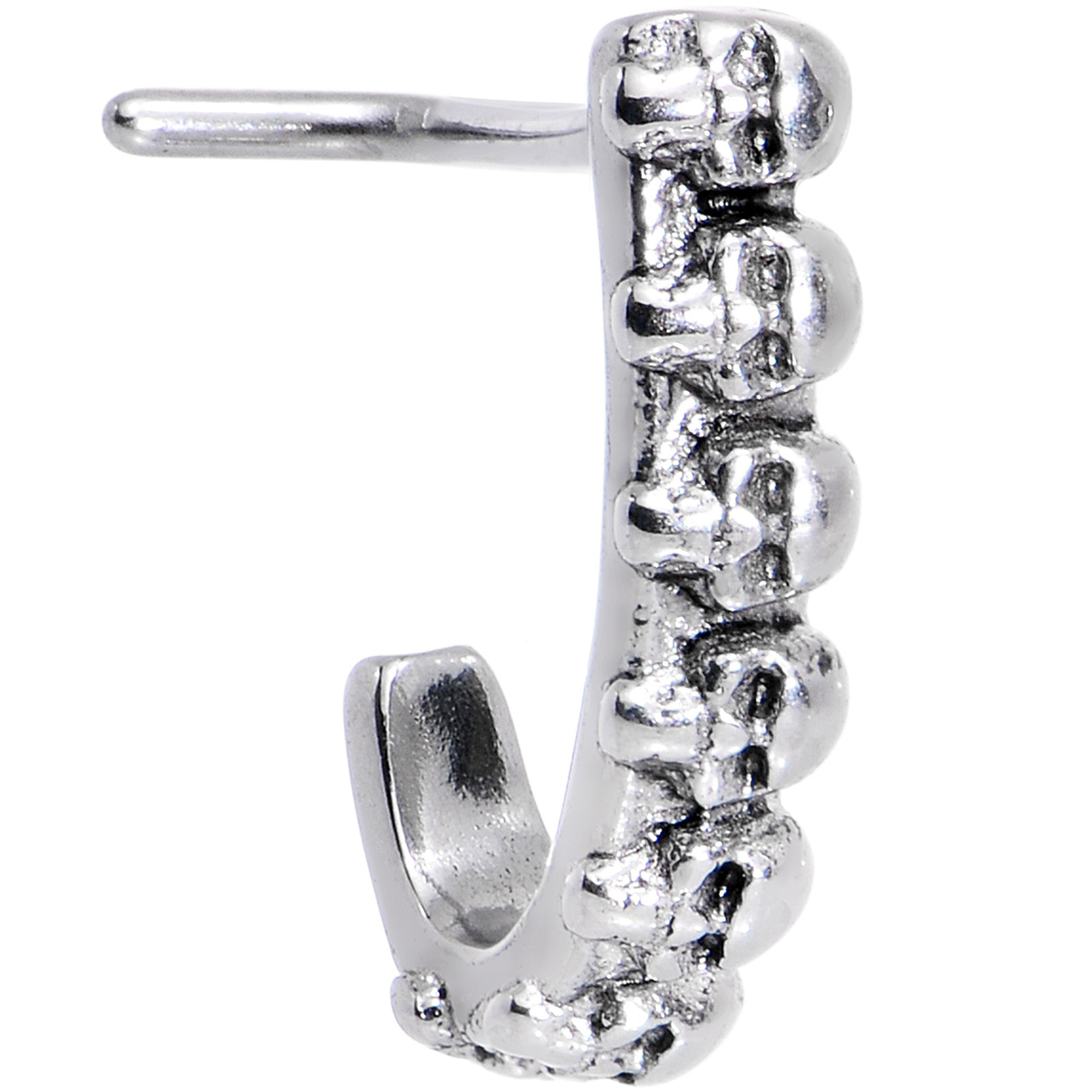 BodyCandy 20G Halloween Scary Skulls Faux Hoop L Shaped Nose Ring — main product shot