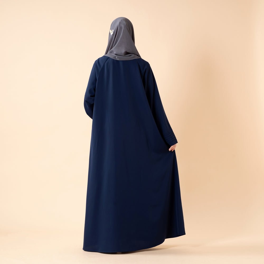 Mariam's Collection Serene Pleated Georgette Abaya Loose Full-Length Modest Style (MA254) — main product shot