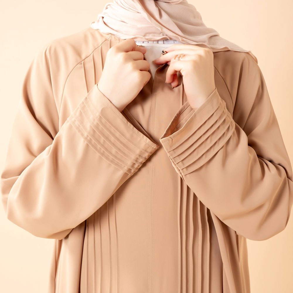 Mariam's Collection Serene Pleated Georgette Abaya Loose Full-Length Modest Style (MA254) — alternative angle