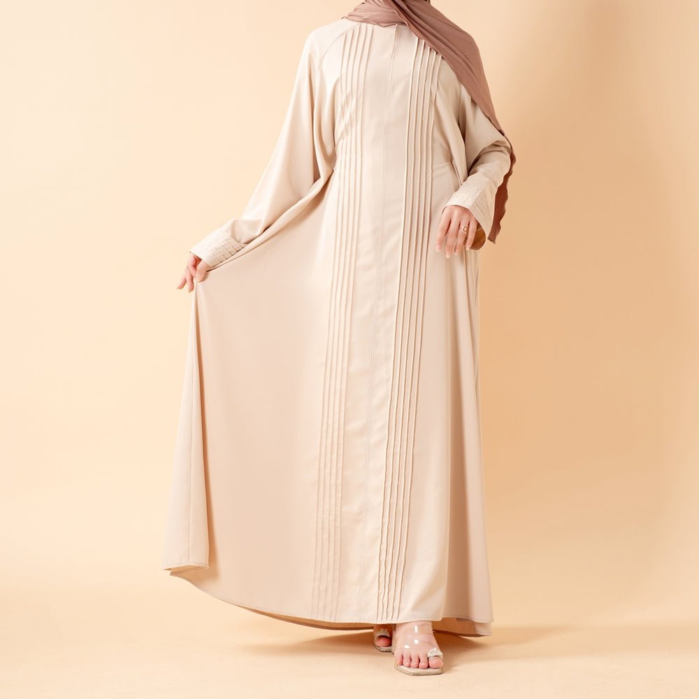 Mariam's Collection Serene Pleated Georgette Abaya Loose Full-Length Modest Style (MA254) — detail shot 7