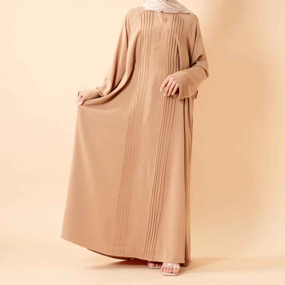 Mariam's Collection Serene Pleated Georgette Abaya Loose Full-Length Modest Style (MA254) — detail shot 8