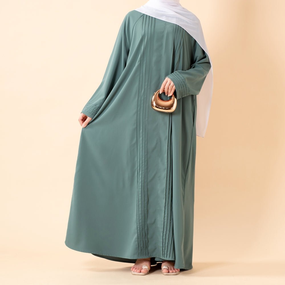 Mariam's Collection Serene Pleated Georgette Abaya Loose Full-Length Modest Style (MA254) — detail shot 9