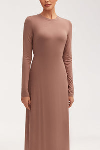 Essential Bamboo Jersey Maxi Dress - Deep Taupe Dresses Veiled 