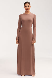 Essential Bamboo Jersey Maxi Dress - Deep Taupe Dresses Veiled 