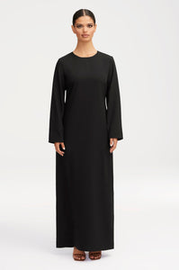 Essential Basic Maxi Dress - Black Clothing Veiled 