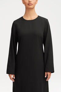Essential Basic Maxi Dress - Black Clothing Veiled 
