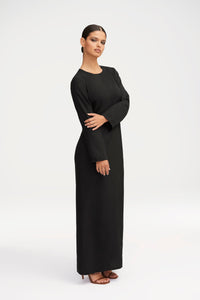 Essential Basic Maxi Dress - Black Clothing Veiled 