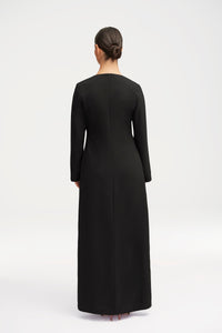 Essential Basic Maxi Dress - Black Clothing Veiled 