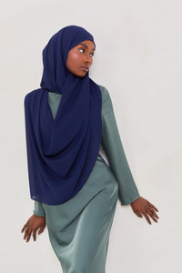 Essential Chiffon Hijab - Midnight Blue Scarves & Shawls Veiled Collection 