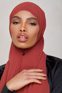 Essential Chiffon Hijab - Terra Cotta Scarves & Shawls Veiled Collection 