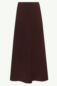 Essential Jersey A-Line Maxi Skirt - Dark Brown Clothing Veiled 