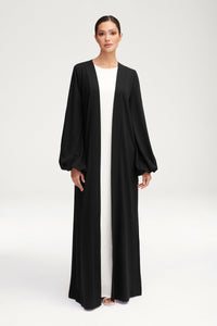 Essential Jersey Open Abaya - Black Clothing Veiled 
