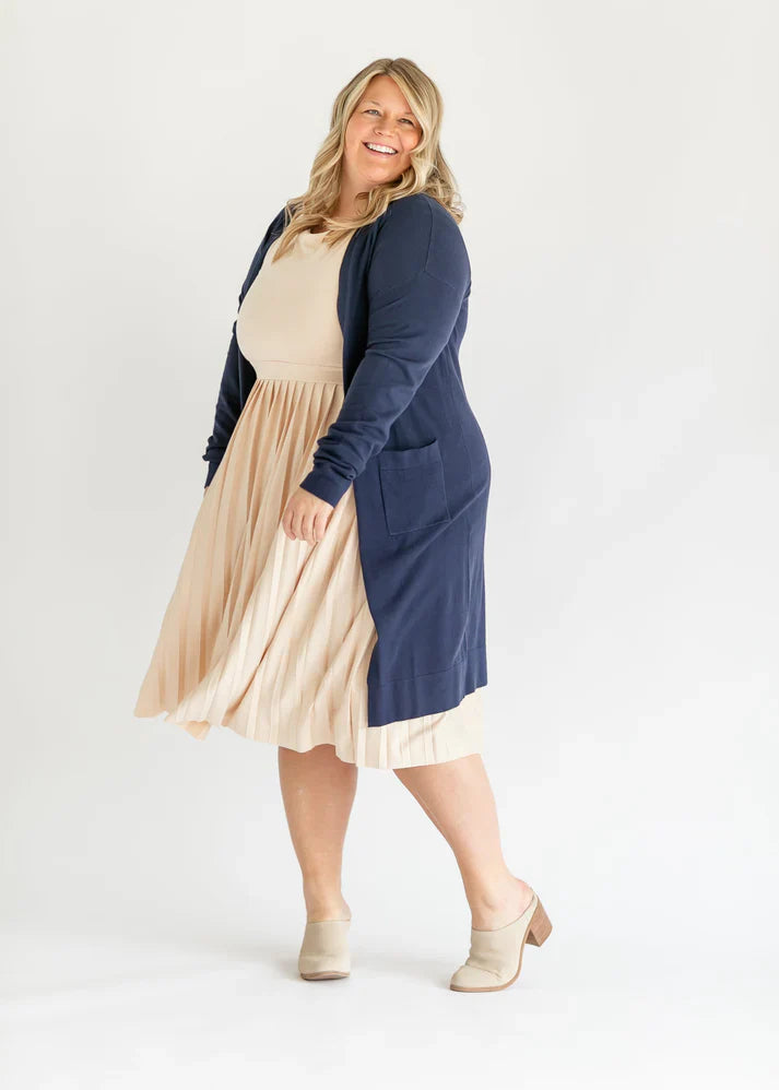Inherit Co. Essential Long + Soft Cardigan — size reference