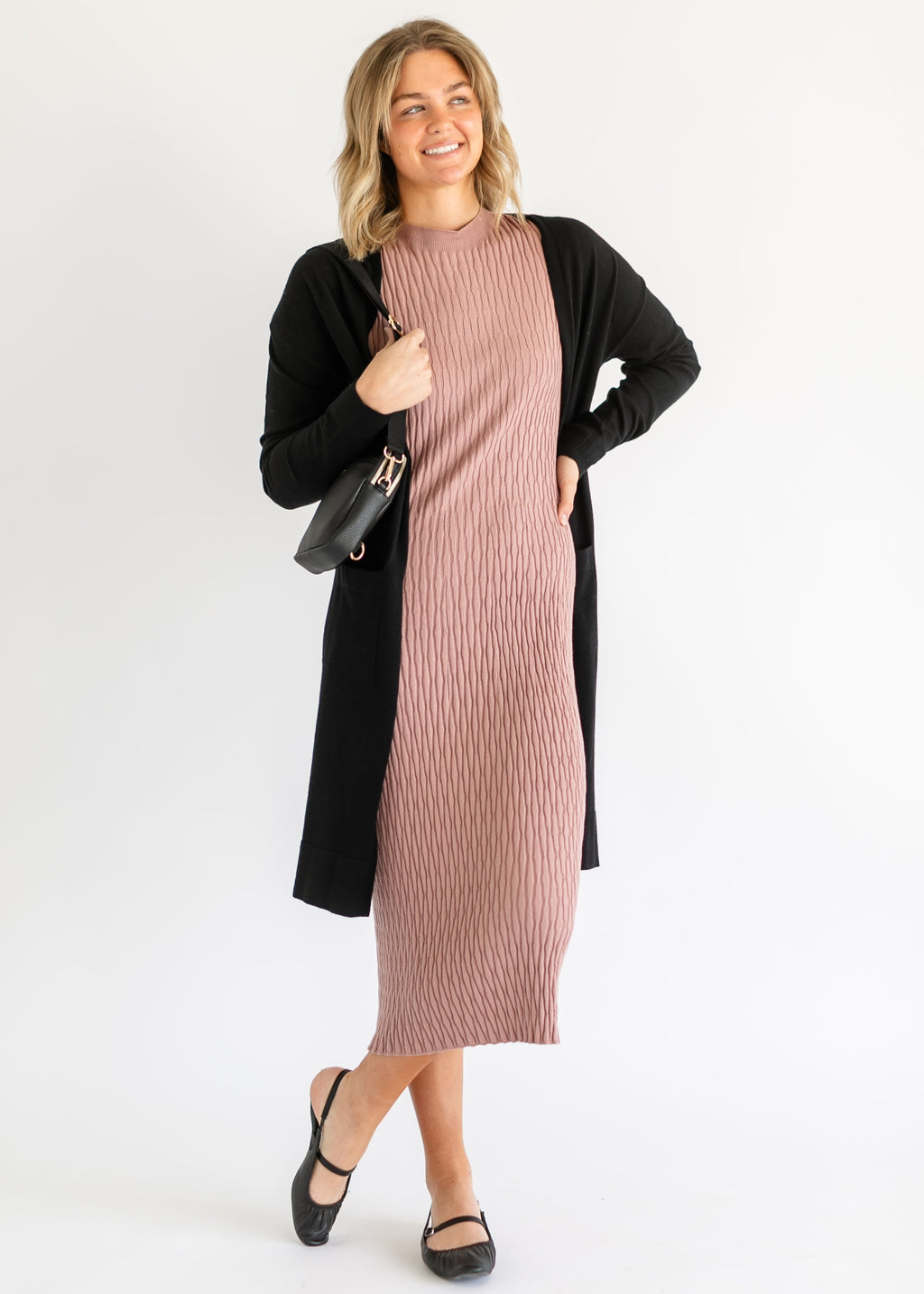 Inherit Co. Essential Long + Soft Cardigan — comparison shot